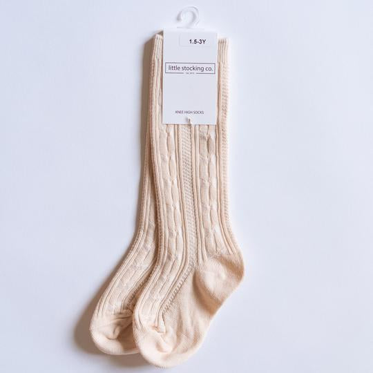 LITTLE STOCKING COMPANY VANILLA  KNEE HIGH SOCKS