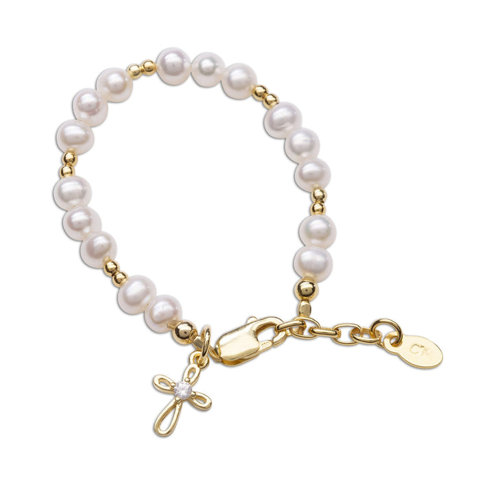 CHERISHED MOMENTS MAE CROSS BRACELET FOR BAPTISM GIFT