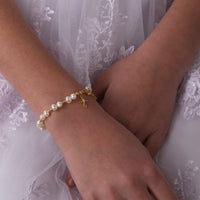 CHERISHED MOMENTS MAE CROSS BRACELET FOR BAPTISM GIFT