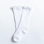 LITTLE STOCKING COMPANY WHITE LACE TOP KNEE HIGHS
