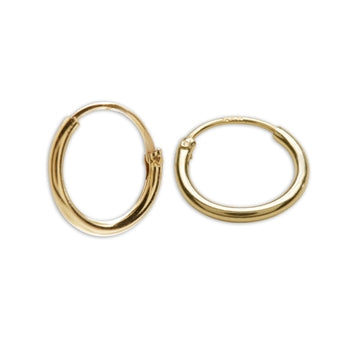 CHERISHED MOMENTS 14K GOLD PLATED ENDLESS HOOP EARRING