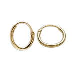 CHERISHED MOMENTS 14K GOLD PLATED ENDLESS HOOP EARRING
