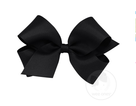 WEE ONES GROSGRAIN BLACK BOW BLK