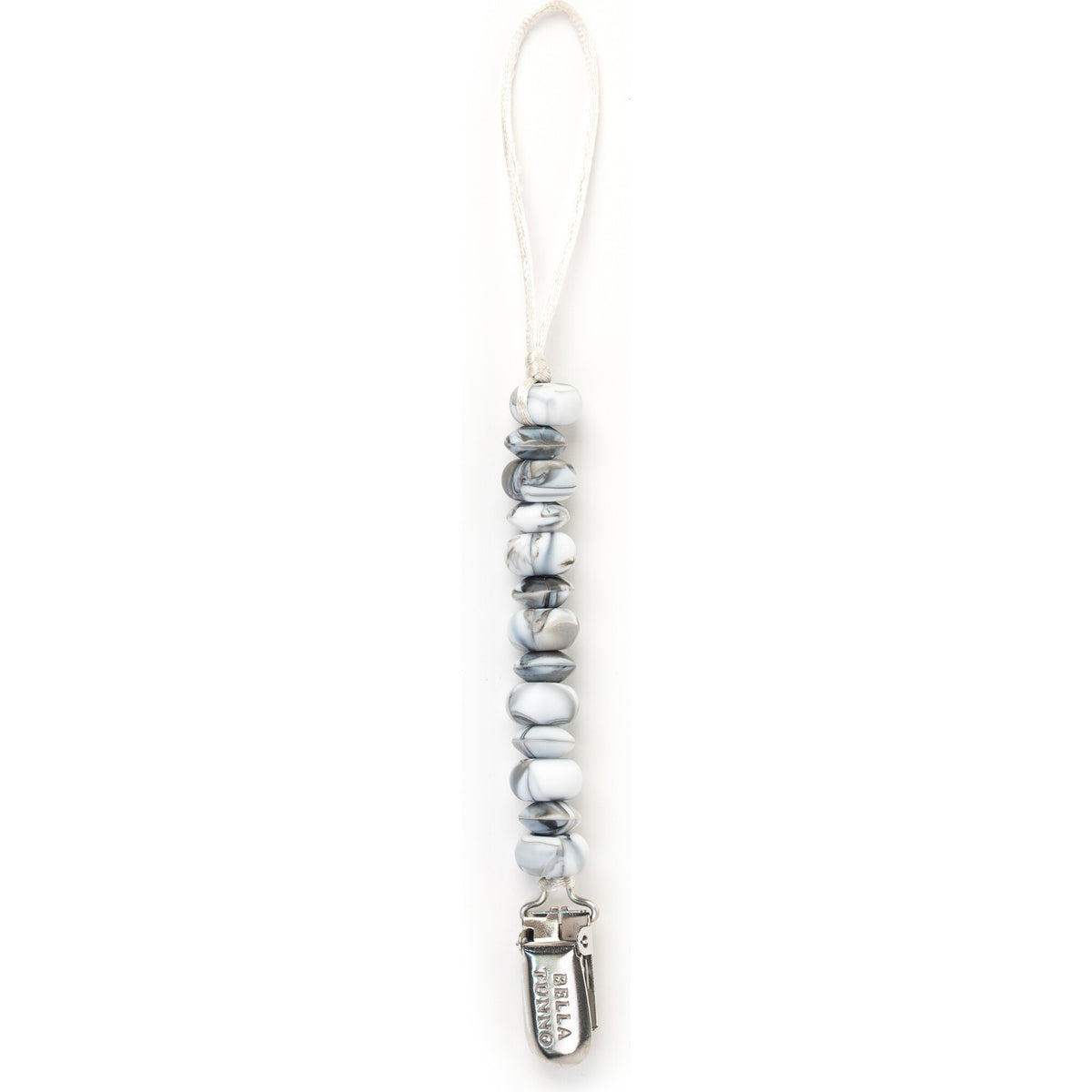 BELLA TUNNO PACIFIER CLIP BLACK MARBLE