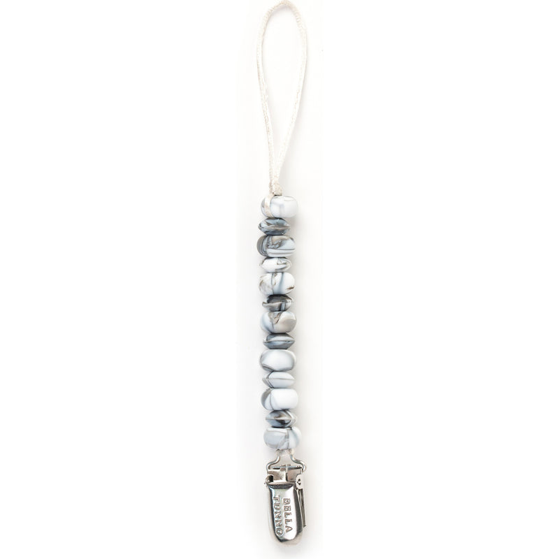 BELLA TUNNO PACIFIER CLIP BLACK MARBLE