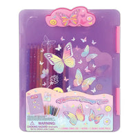 HOT FOCUS CLIPBOARD STORAGE CASE, TIE DYE BUTTERFLY