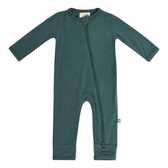 KYTE BABY ZIPPERED ROMPER EMERALD