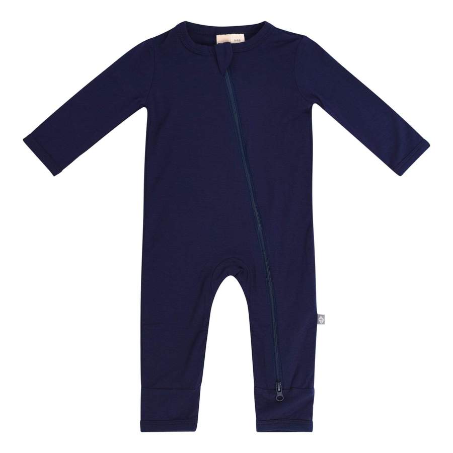KYTE BABY ZIPPERED ROMPER NAVY