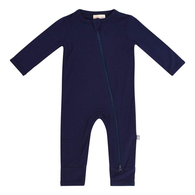 KYTE BABY ZIPPERED ROMPER NAVY