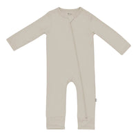 KYTE BABY ZIPPERED ROMPER KHAKI LE