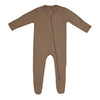 KYTE BABY ZIPPERED ROMPER COFFEE LE