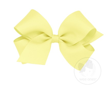 WEE ONES GROSGRAIN LIGHT YELLOW BOW LYL