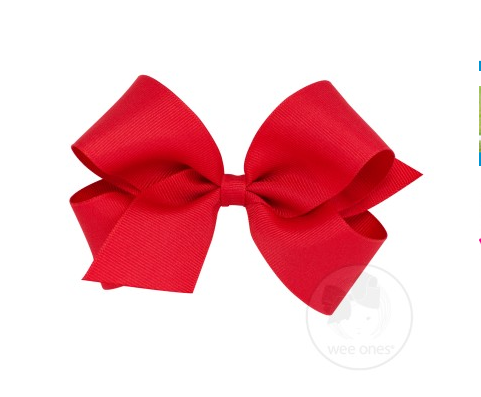 WEE ONES GROSGRAIN RED BOW